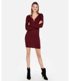 Express Womens Cozy Ribbed V-wire Dress
