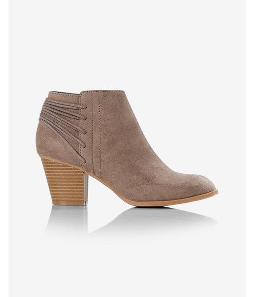 Express Womens Lace Back Ankle Bootie