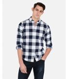 Express Mens Classic Checker Print Soft Wash Button-down