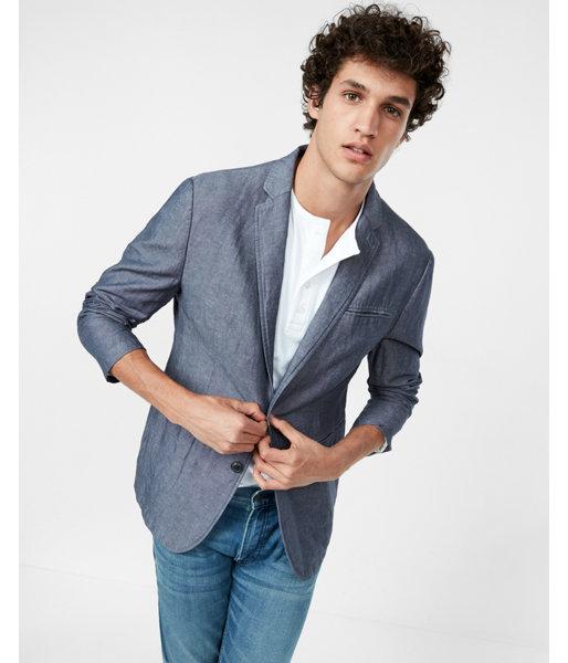 Express Slub Linen-cotton Blazer