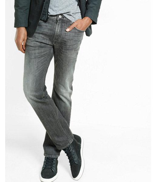 Express Mens Slim Leg Slim Fit Black Wash Jeans