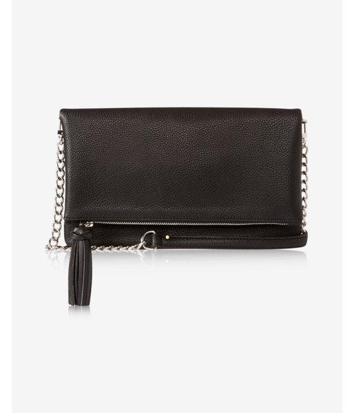 Express Womens Tassel Fold-over Clutch