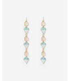 Express Womens Linear Multi-stone Drop Earrings