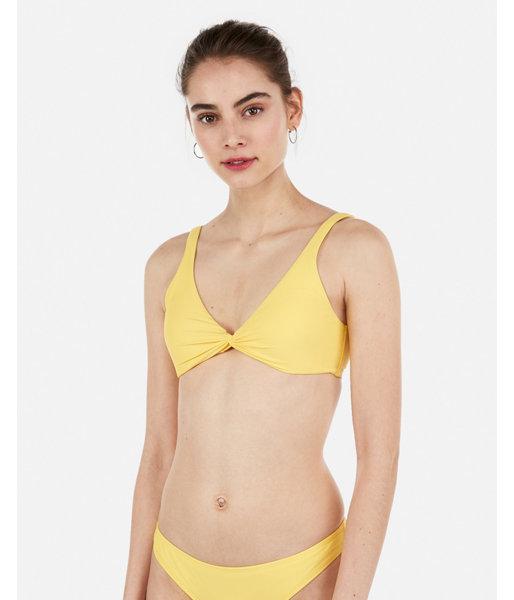 Express Womens Twist Front Scoop Bikini Top