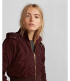 Express Womens Ruched Water-resistant Cropped Jacket