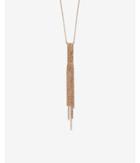Express Womens Chain Fringe Pendant Necklace