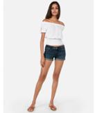 Express Womens Off The Shoulder Smocked Hem Top