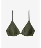 Express Womens Shimmer Exposed V-wire Bikini Top