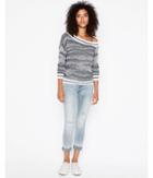 Express Womens Asymmetrical Patterned Pullover