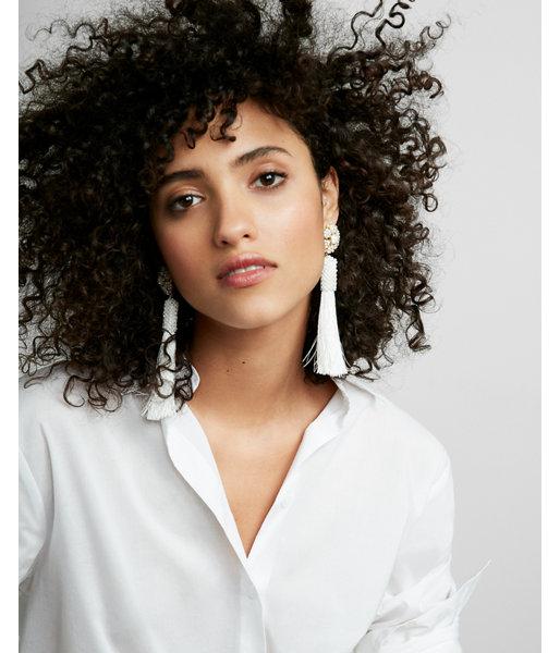 Express Womens Tassel Post Back Earrings