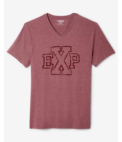 Express Exp Logo V-neck Graphic Tee