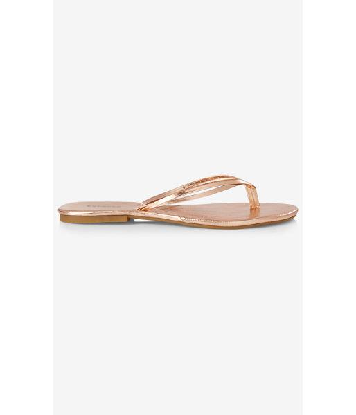 Express Women's Shoes Metallic Flip Flop