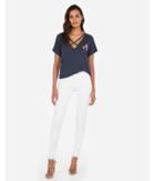 Express Womens Atlanta Braves Soft Strappy Boyfriend Tee