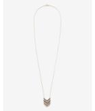 Express Womens Stacked Chevron Pendant Necklace