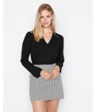 Express Womens Petite Button Front Chelsea Popover