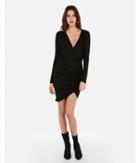 Express Womens Olivia Culpo Asymmetrical Surplice  Dress