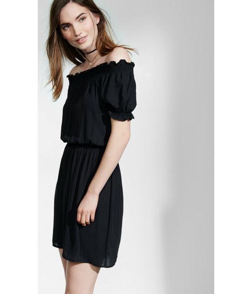 Express Women's Dresses Smocked Off The Shoulder