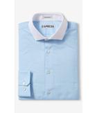 Express Men's Dress Shirts Extra Slim Contrast Collar Horizontal