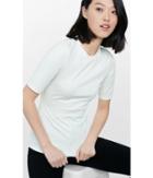 Express Women's Tees Ribbed Short Sleeve Fitted T-shirt