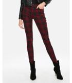 Express Womens High Waisted Plaid Stretch+ Ankle