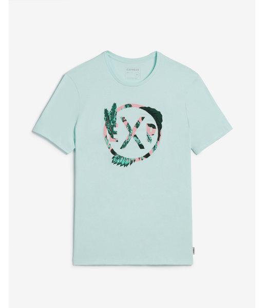 Express Mens Floral Express Embroidered Graphic Tee