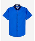 Express Mens Fitted Contrast Collar Short Sleeve