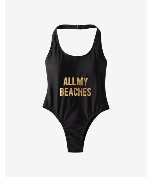 Express Womens All My Beaches One-piece