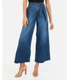 Express Womens High Waisted Belted Cropped Wide