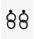 Express Womens Wrapped Double Link Drop Earrings