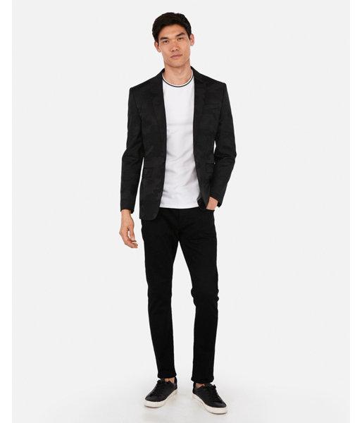 Express Mens Slim Camo Tuxedo Jacket