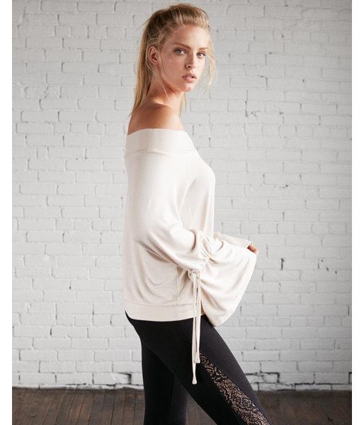 Express Off The Shoulder Tie Sleeve
