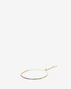 Express Womens Cubic Zirconia Rainbow Pull Chain Bracelet