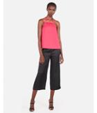 Express Womens Satin Cropped Halter Top