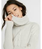 Express Cable Knit Cowl Turtleneck