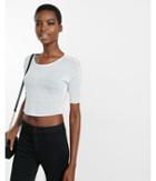 Express Womens Express One Eleven Sheer Cropped Top