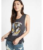 Express Womens Wild And Free Fringe Graphic Tank