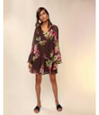 Express Womens Floral Tiered Trapeze Hem Cover-up