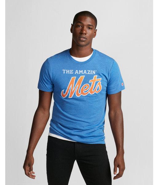 Express Mens Homage New York Mets Crew Neck Tee