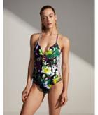 Express Womens Floral Strappy One-piece