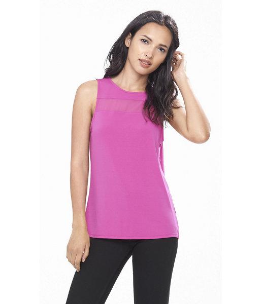 Express Women's Tanks Mesh Inset Strappy Back Tank
