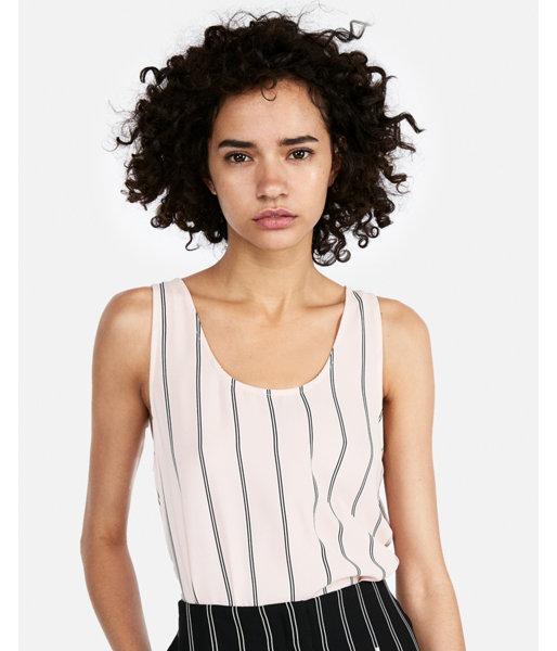 Express Womens Striped Scoop Neck Tank