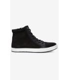 Express Men's Shoes Black Suede Inside Zip Hightops