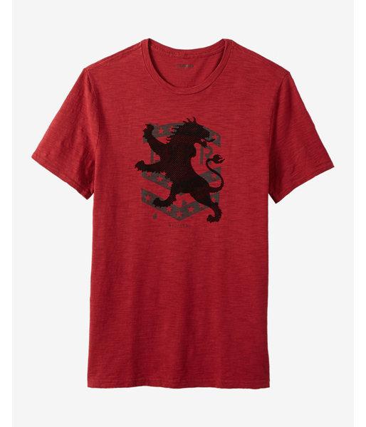 Express Slub Raised Lion Crew Neck Graphic Tee