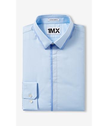 Express Men's Dress Shirts Extra Slim Piped