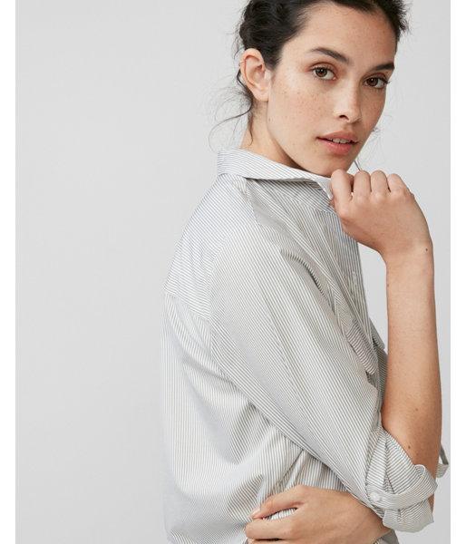 Express Womens Stripe Full Button Up