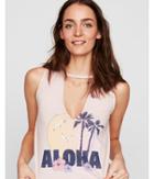 Express Womens Aloha Choker Neck Tank