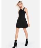 Express Womens Scoop Neck Fit And Flare Dress