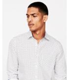 Express Mens Slim Airplane Print Button-down