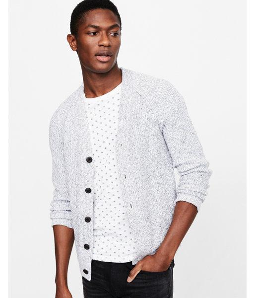 Express Mens High Neck Cardigan