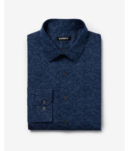 Express Mens Classic Floral Print Cotton Dress